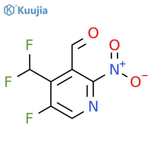 4-(Difluoromethyl)-5-fluoro-2-nitropyridine-3-carboxaldehyde structure