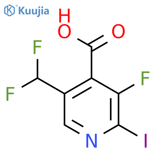 5-(Difluoromethyl)-3-fluoro-2-iodopyridine-4-carboxylic acid structure