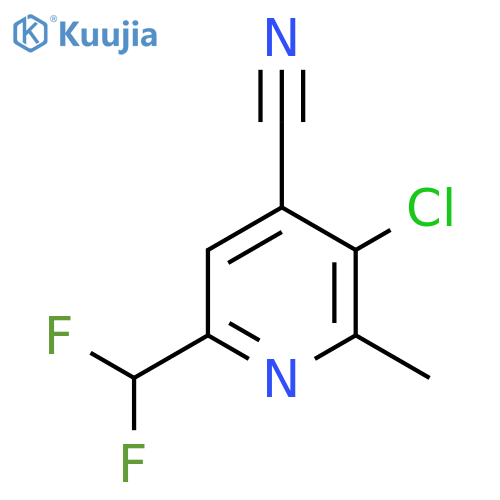 3-Chloro-4-cyano-6-(difluoromethyl)-2-methylpyridine structure