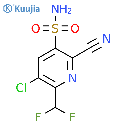 3-Chloro-6-cyano-2-(difluoromethyl)pyridine-5-sulfonamide structure