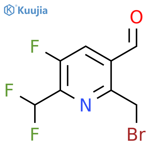 2-(Bromomethyl)-6-(difluoromethyl)-5-fluoropyridine-3-carboxaldehyde structure