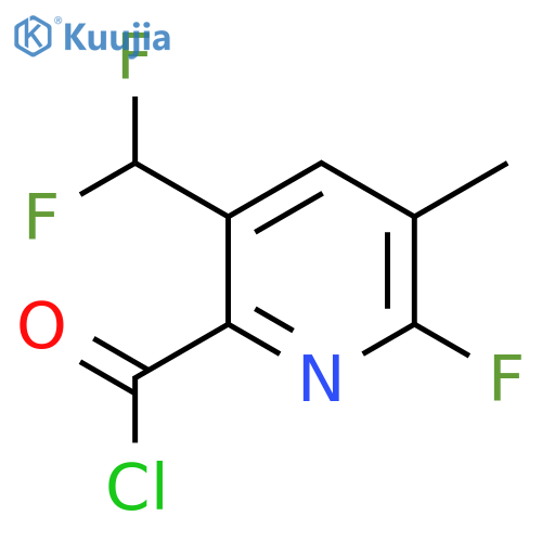 5-(Difluoromethyl)-2-fluoro-3-methylpyridine-6-carbonyl chloride structure