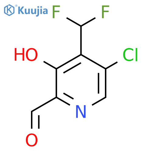 5-Chloro-4-(difluoromethyl)-3-hydroxypyridine-2-carboxaldehyde structure