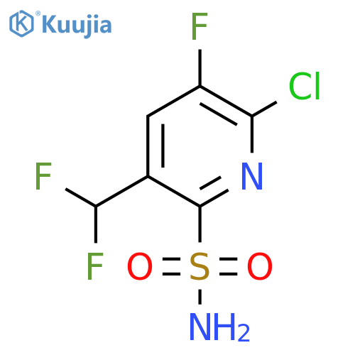 2-Chloro-5-(difluoromethyl)-3-fluoropyridine-6-sulfonamide structure