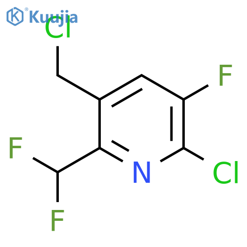 2-Chloro-5-(chloromethyl)-6-(difluoromethyl)-3-fluoropyridine structure