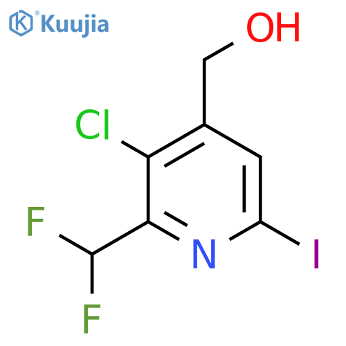 3-Chloro-2-(difluoromethyl)-6-iodopyridine-4-methanol structure