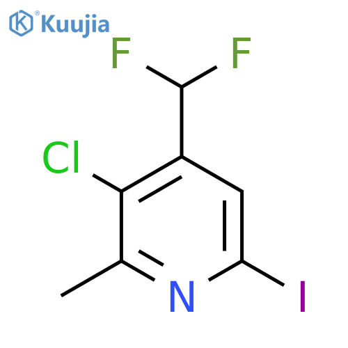 3-Chloro-4-(difluoromethyl)-6-iodo-2-methylpyridine structure
