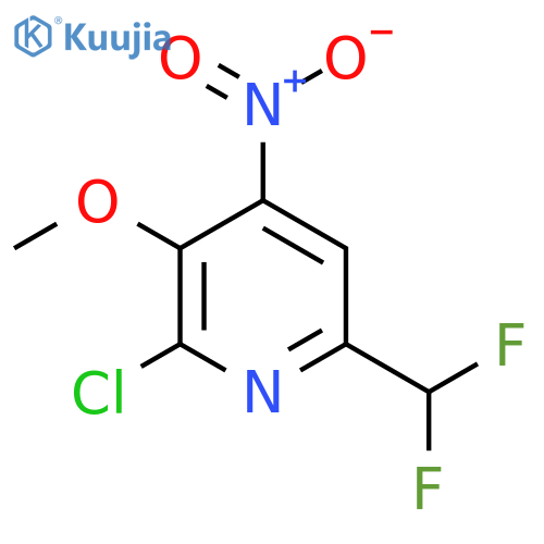 2-Chloro-6-(difluoromethyl)-3-methoxy-4-nitropyridine structure