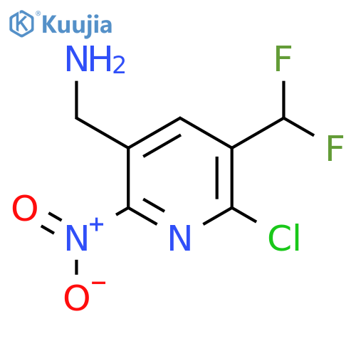 5-(Aminomethyl)-2-chloro-3-(difluoromethyl)-6-nitropyridine structure