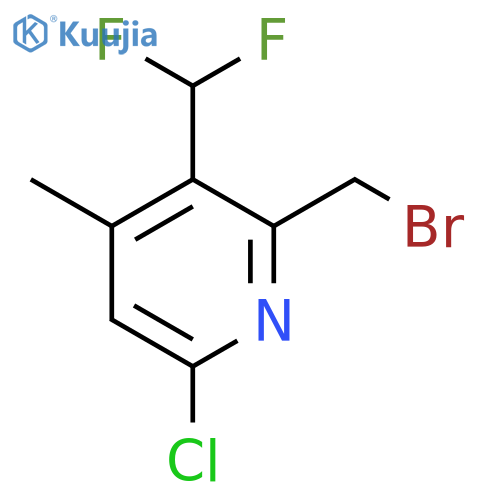 2-(Bromomethyl)-6-chloro-3-(difluoromethyl)-4-methylpyridine structure