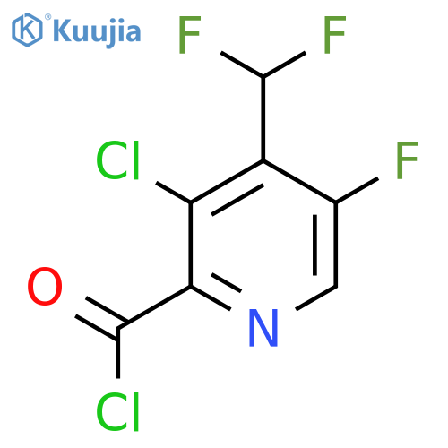 3-Chloro-4-(difluoromethyl)-5-fluoropyridine-2-carbonyl chloride structure