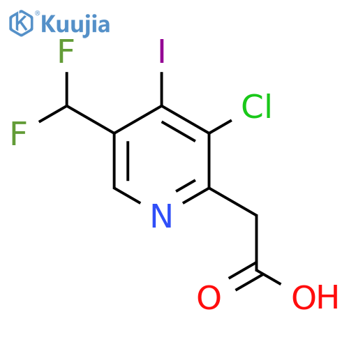 3-Chloro-5-(difluoromethyl)-4-iodopyridine-2-acetic acid structure