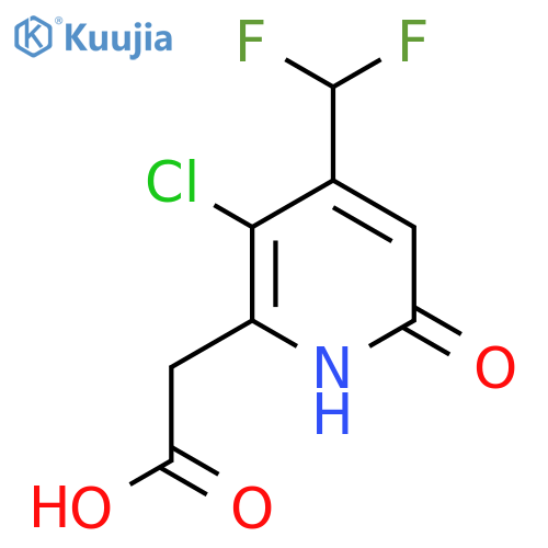 3-Chloro-4-(difluoromethyl)-6-hydroxypyridine-2-acetic acid structure