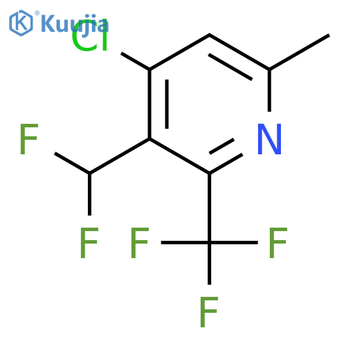 4-Chloro-3-(difluoromethyl)-6-methyl-2-(trifluoromethyl)pyridine structure