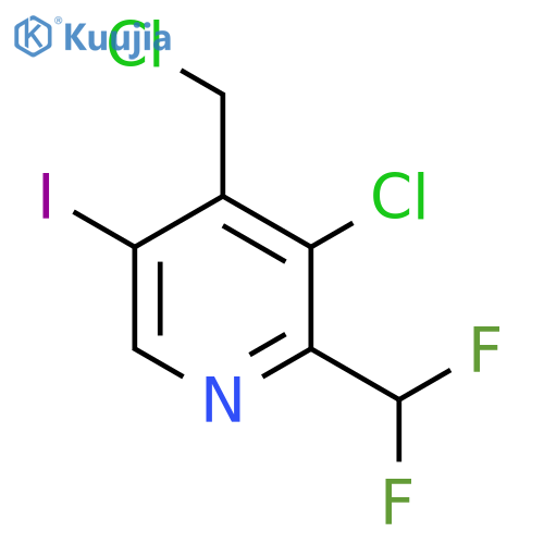 3-Chloro-4-(chloromethyl)-2-(difluoromethyl)-5-iodopyridine structure
