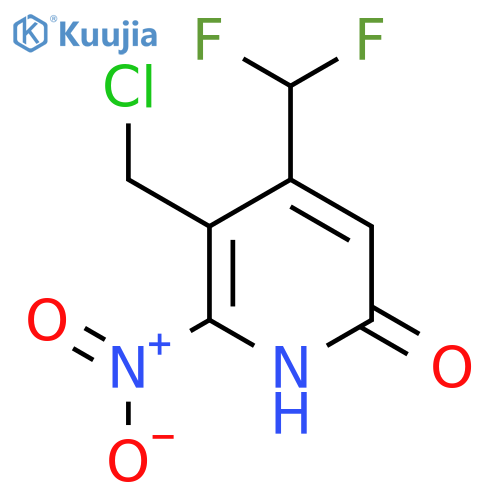 3-(Chloromethyl)-4-(difluoromethyl)-6-hydroxy-2-nitropyridine structure