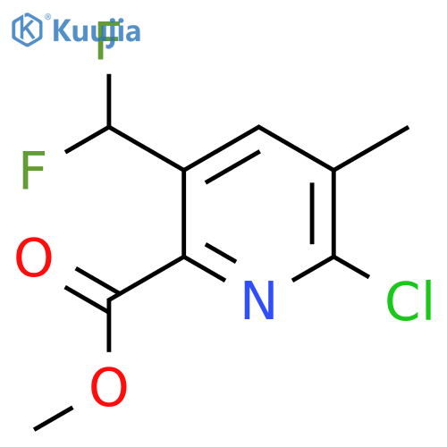 Methyl 2-chloro-5-(difluoromethyl)-3-methylpyridine-6-carboxylate structure