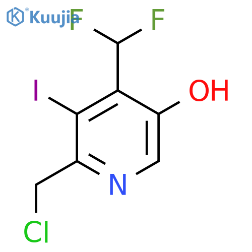 2-(Chloromethyl)-4-(difluoromethyl)-5-hydroxy-3-iodopyridine structure