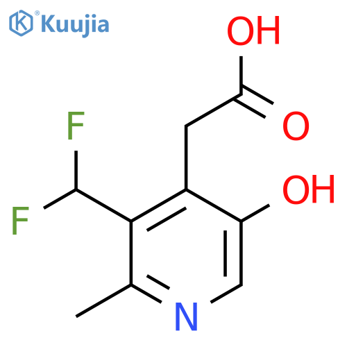 3-(Difluoromethyl)-5-hydroxy-2-methylpyridine-4-acetic acid structure