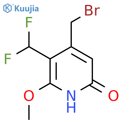 4-(Bromomethyl)-3-(difluoromethyl)-6-hydroxy-2-methoxypyridine structure