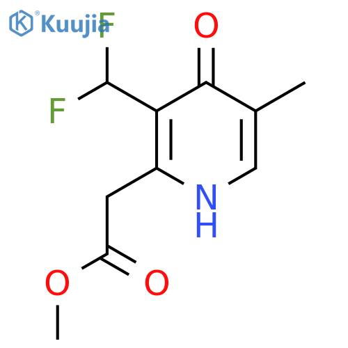 Methyl 3-(difluoromethyl)-4-hydroxy-5-methylpyridine-2-acetate structure