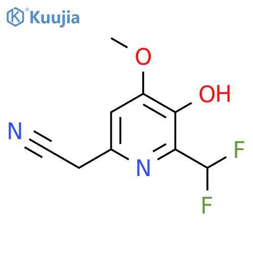 2-(Difluoromethyl)-3-hydroxy-4-methoxypyridine-6-acetonitrile structure