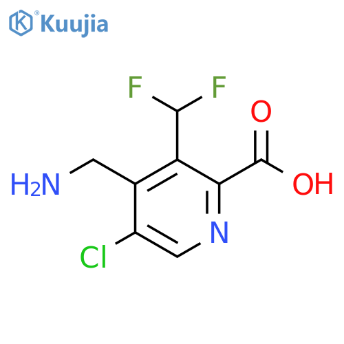4-(Aminomethyl)-5-chloro-3-(difluoromethyl)pyridine-2-carboxylic acid structure