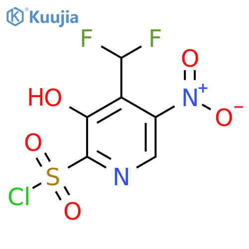 4-(Difluoromethyl)-3-hydroxy-5-nitropyridine-2-sulfonyl chloride structure