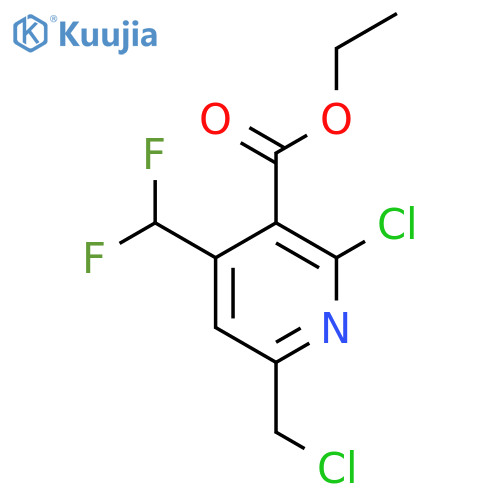 Ethyl 2-chloro-6-(chloromethyl)-4-(difluoromethyl)pyridine-3-carboxylate structure