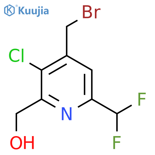 4-(Bromomethyl)-3-chloro-6-(difluoromethyl)pyridine-2-methanol structure