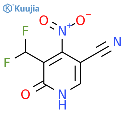 5-Cyano-3-(difluoromethyl)-2-hydroxy-4-nitropyridine structure