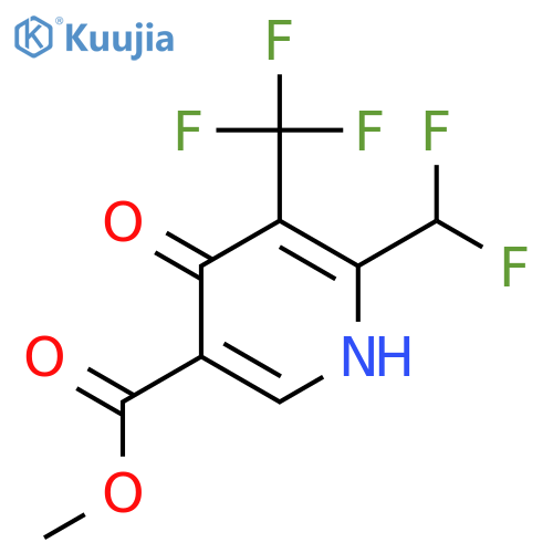 Methyl 2-(difluoromethyl)-4-hydroxy-3-(trifluoromethyl)pyridine-5-carboxylate structure