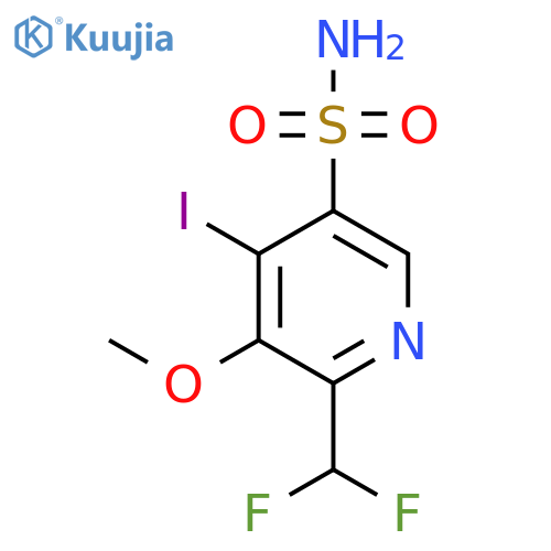 2-(Difluoromethyl)-4-iodo-3-methoxypyridine-5-sulfonamide structure