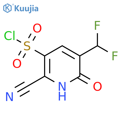 2-Cyano-5-(difluoromethyl)-6-hydroxypyridine-3-sulfonyl chloride structure