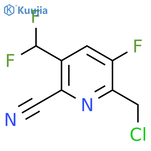 2-(Chloromethyl)-6-cyano-5-(difluoromethyl)-3-fluoropyridine structure