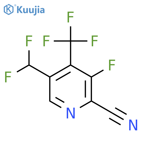 2-Cyano-5-(difluoromethyl)-3-fluoro-4-(trifluoromethyl)pyridine structure