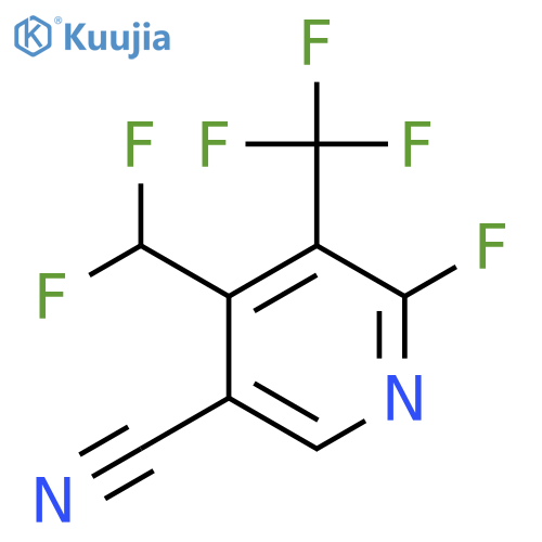 5-Cyano-4-(difluoromethyl)-2-fluoro-3-(trifluoromethyl)pyridine structure