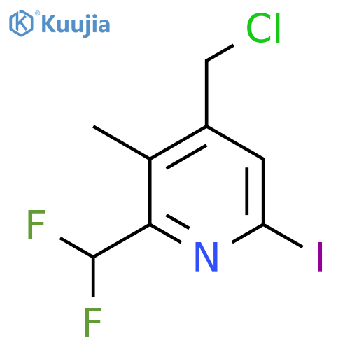4-(Chloromethyl)-2-(difluoromethyl)-6-iodo-3-methylpyridine structure