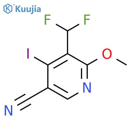 5-Cyano-3-(difluoromethyl)-4-iodo-2-methoxypyridine structure