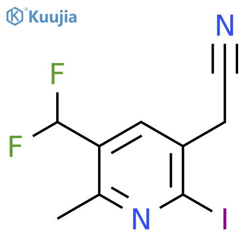 3-(Difluoromethyl)-6-iodo-2-methylpyridine-5-acetonitrile structure