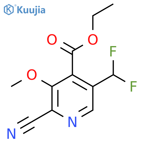 Ethyl 2-cyano-5-(difluoromethyl)-3-methoxypyridine-4-carboxylate structure