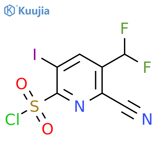 2-Cyano-3-(difluoromethyl)-5-iodopyridine-6-sulfonyl chloride structure