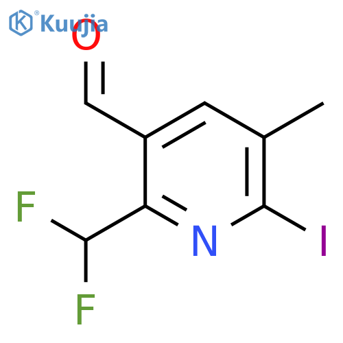 2-(Difluoromethyl)-6-iodo-5-methylpyridine-3-carboxaldehyde structure