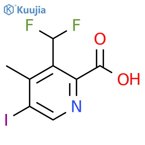 3-(Difluoromethyl)-5-iodo-4-methylpyridine-2-carboxylic acid structure