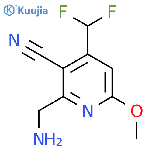 2-(Aminomethyl)-3-cyano-4-(difluoromethyl)-6-methoxypyridine structure