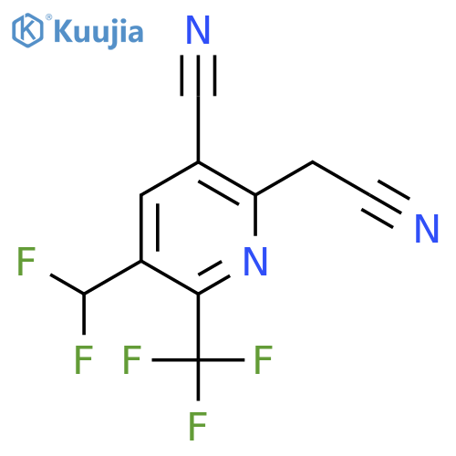 3-Cyano-5-(difluoromethyl)-6-(trifluoromethyl)pyridine-2-acetonitrile structure