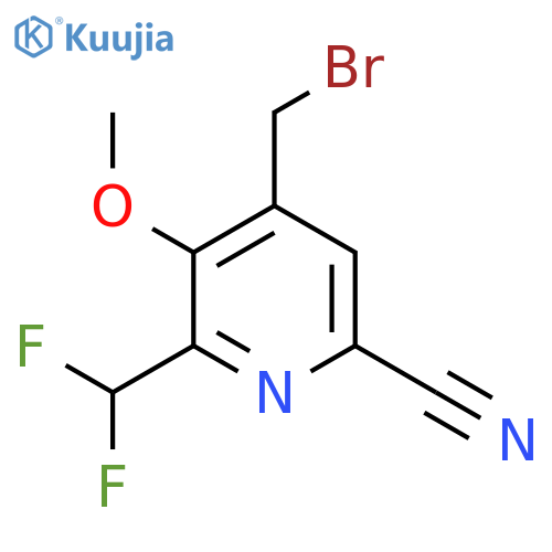 4-(Bromomethyl)-6-cyano-2-(difluoromethyl)-3-methoxypyridine structure