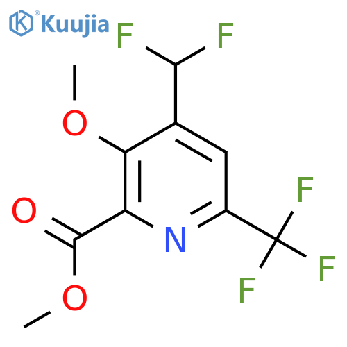 Methyl 4-(difluoromethyl)-3-methoxy-6-(trifluoromethyl)pyridine-2-carboxylate structure