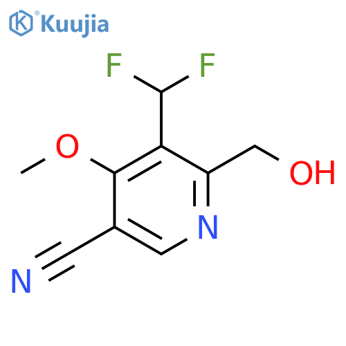 5-Cyano-3-(difluoromethyl)-4-methoxypyridine-2-methanol structure