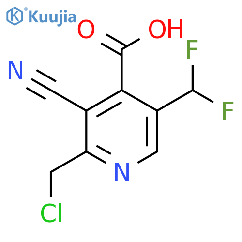 2-(Chloromethyl)-3-cyano-5-(difluoromethyl)pyridine-4-carboxylic acid structure